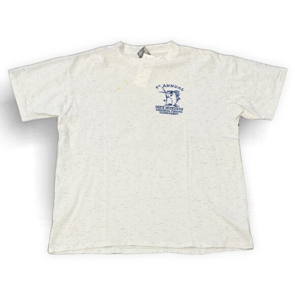 L(22.5x26.5) | Vintage 1995 Fishing Tournament T (Stains) - Picture 1 of 5